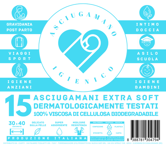 Asciugamano Igienico Monouso - 15pz